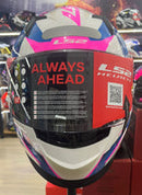 CAPACETE LS2 FF358 DRAZE ROSA E BRANCO