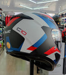 Capacete HJC C10 Tins - Branco/Vermelho/Preto/Azul