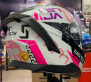 CAPACETE RACE TECH VOLT NINJA WHITE/ PINK