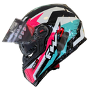Capacete FW3 GTX SUPER AZUL TIFANY ROSA BRANCO