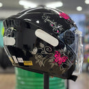 Capacete EBF SPARK JET SPEED BORBOLETA ROSA