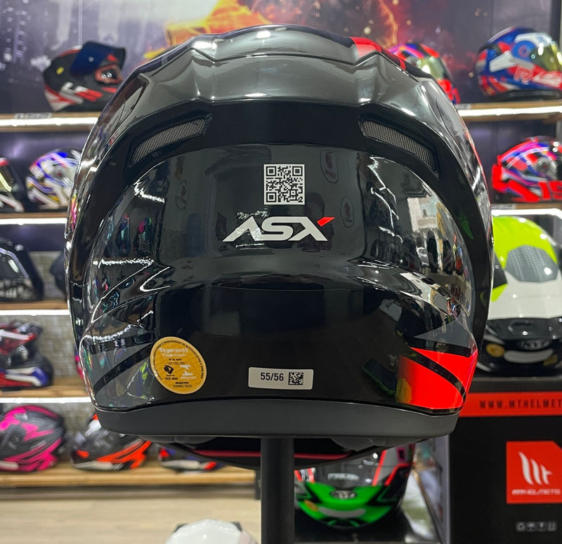 Capacete Sportivo ASX City Start Grafite e vermelho