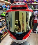 KYT TT COURSE GEAR BLUE E RED + VISEIRA COLORIDA E AEROFOLIO