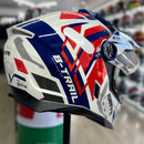 Capacete BIEFFE B-TRAIL DEFENDER BRANCO/VERMELHO