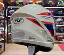 Capacete FLY Drive 2 PULSE Branco Azul e Verm.
