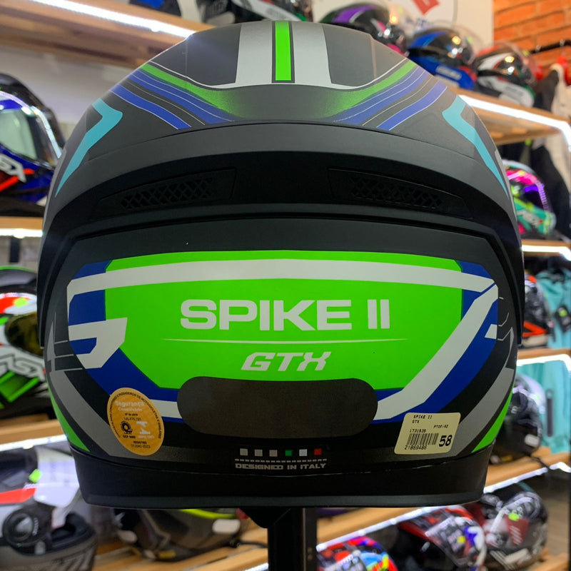 CAPACETE PEELS SPIKE II GTX PRETO FOSCO AZUL