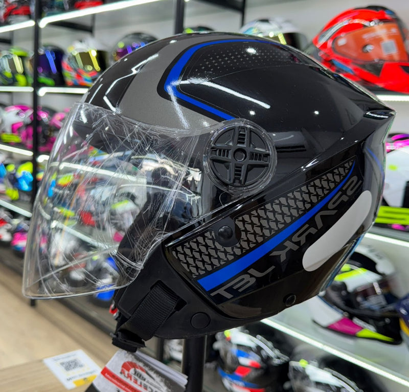 Capacete EBF New Spark Jet Speed Azul