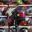 Capacete FW3 X OPEN STAR LILAS COM ROSA