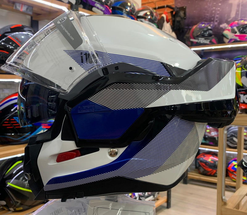 Capacete HJC I100 180 BESTON BRANCO AZUL