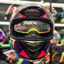 Capacete ASX EAGLE SV FAST PRETO BRIL LILAS/ROSA