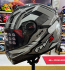 Capacete FW3 GTX FOX Grafite, com óculos interno
