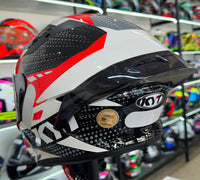 KYT TT COURSE GEAR RED BLACK + VISEIRA COLORIDA E AEROFOLIO