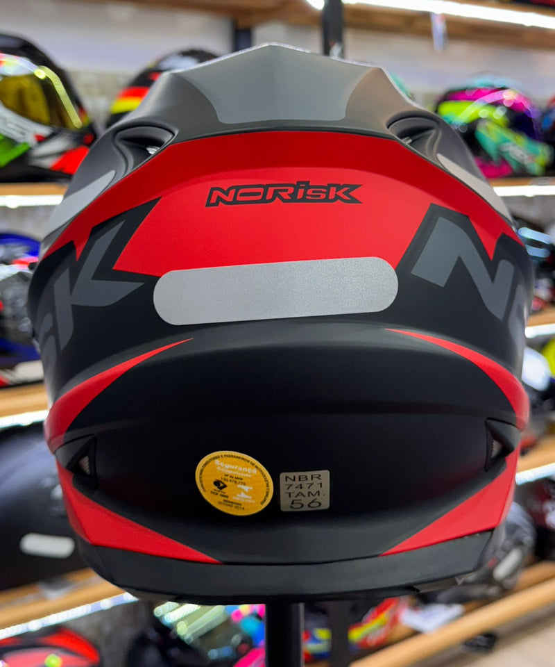 Capacete FF302 MANTY MATTE BLK/RED Com Óculos Interno