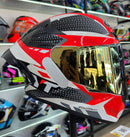 CAPACETE KYT TT COURSE GEAR RED BLACK