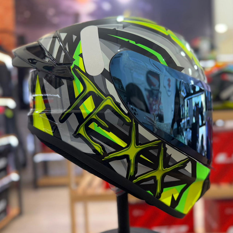 CAPACETE TEXX, SPIHE MAASAI CINZA VERDE