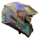 Capacete ASX EAGLE SV LINES CINZA FOSCO TIF/LILAS