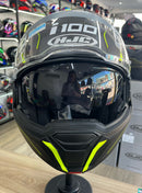 Capacete HJC I100 180 LORIX CINZ PRET VERD