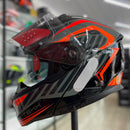 Capacete Texx KRATOS NOMADE PRETO LARANJA CINZA