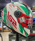 Capacete LS2 FF358 Draze Branco, verde e vermelho