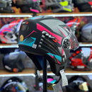 Capacete FW3 X OPEN UP RAPID PRETO ROSA/TIFFANY
