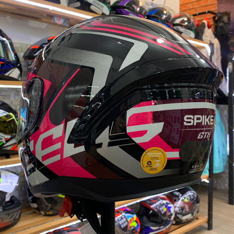 CAPACETE PEELS SPIKE II 1ST PRETO PINK