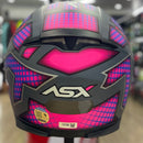 Capacete ASX EAGLE SV LINES CINZA FOSC ROSA/LILAS
