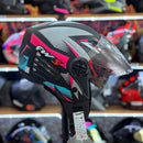 Capacete FW3 X OPEN UP RAPID PRETO ROSA/TIFFANY