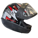 Capacete EBF AUTOMÁTICO STYLE Vermelho e CInza