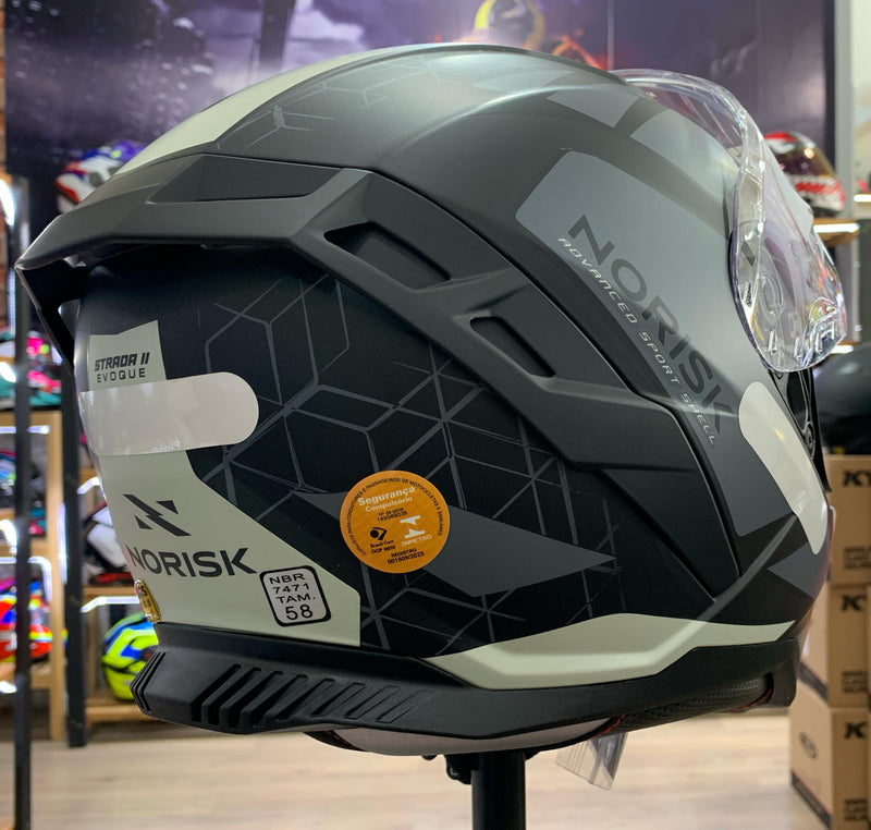 CAPACETE NORISK STRADA ll EVOQUE GREY MATT/BLACK/GREY