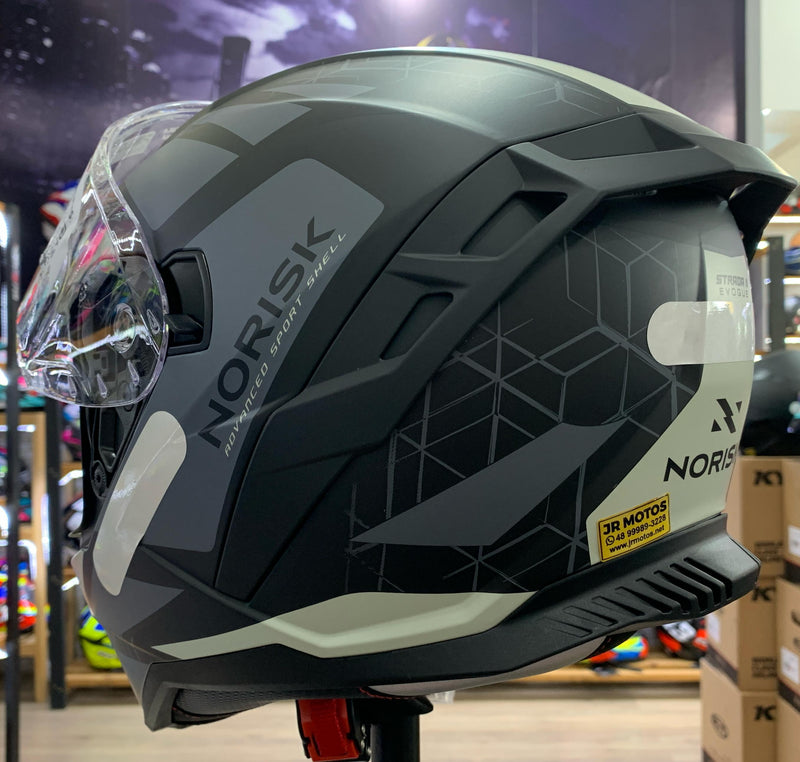 CAPACETE NORISK STRADA ll EVOQUE GREY MATT/BLACK/GREY
