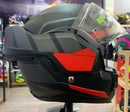 Capacete HJC I100 180 BEIS PRETO CHUMBO E VERMELHO