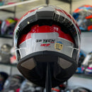 Capacete GP TECH SENSE LINE UP BRANCO VERMELHO