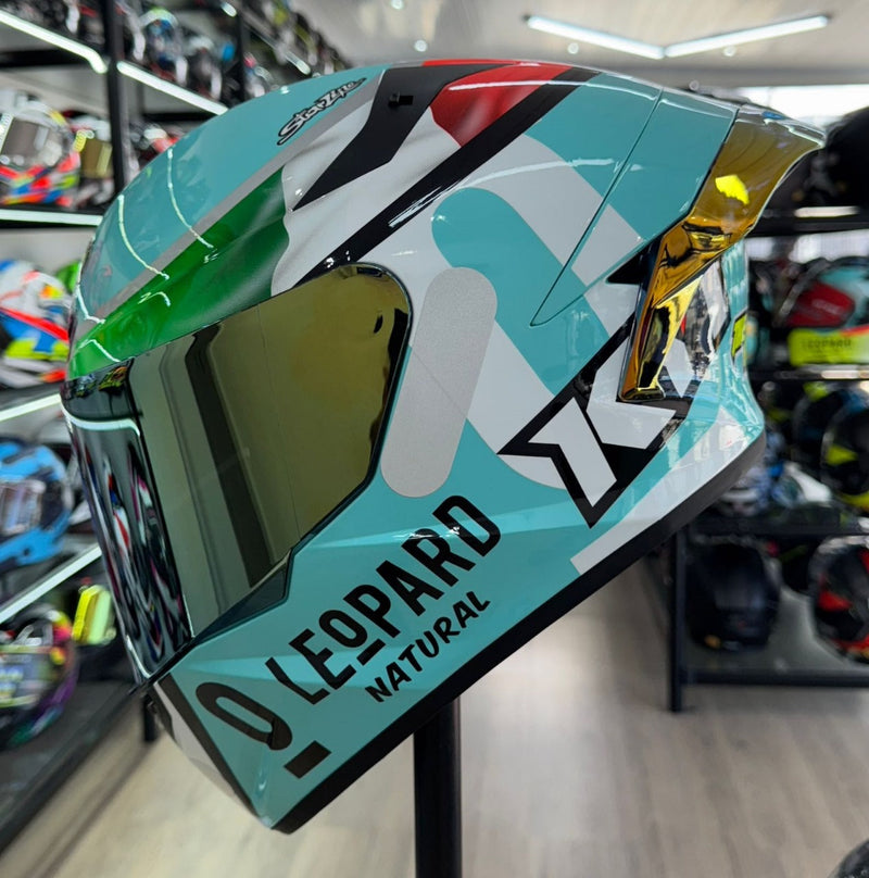 Capacete KYT TT COURSE Leopard Dalla Porta