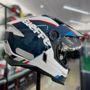 CAPACETE BIEFFE, B-TRAIL DELUX BRANCO/AZUL