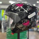 Capacete EBF SPARK JET SPEED BORBOLETA ROSA