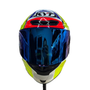 Capacete KYT TT COURSE XAVI FORES CROSSOVER BLUE RED YELLOW