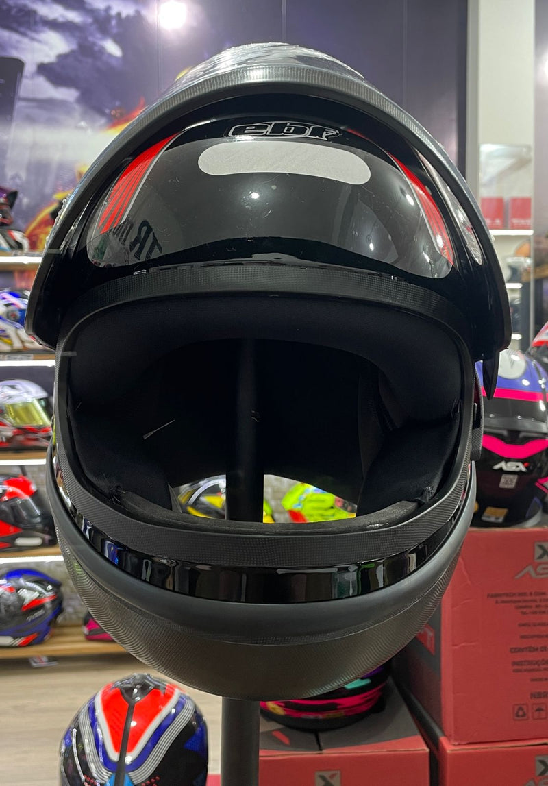 Capacete EBF Automático Bolt, Preto e vermelho