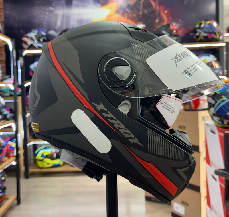 CAPACETE X TROY DRONE PRETO E VERMELHO