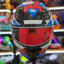 CAPACETE TEXX STRIKE RIDE AZUL VERM BRANCO PRETO