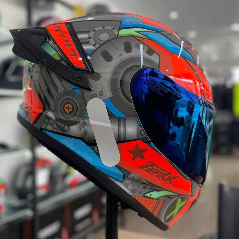 CAPACETE TEXX, SPIHE GEAR VERM AZUL