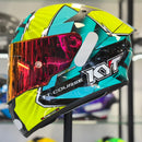 Capacete KYT TT COURSE XAVI FORES CROSSOVER YELLOW/GREEN