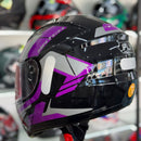 CAPACETE FLY  F-9 MATCH PRETO ROXO