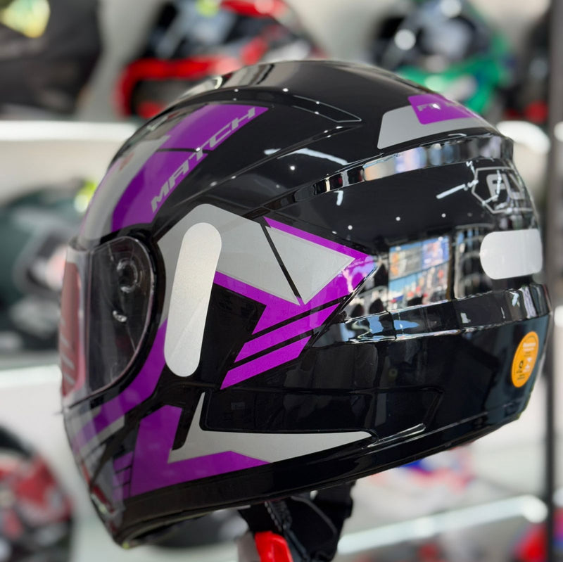 CAPACETE FLY  F-9 MATCH PRETO ROXO