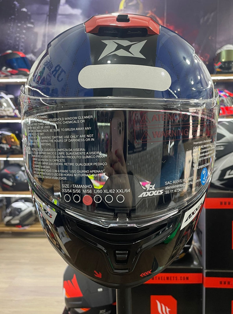 Capacete Axxis HUMMER B FLEX E0 WHITE GLOSS