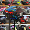 Capacete FW3 X OPEN UP RAPID AZUL COM AMARELO