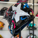 Capacete FW3 GTX STAR Rosa e Azul