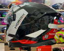 CAPACETE NORISK STRADA 2 EVOQUE BLK/ WHT/ RED