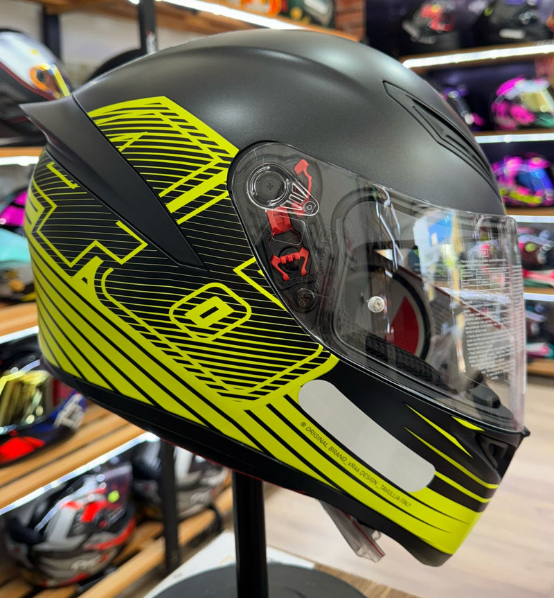 Capacete AGV K1 EDGE 46 BLK/YLW FLO