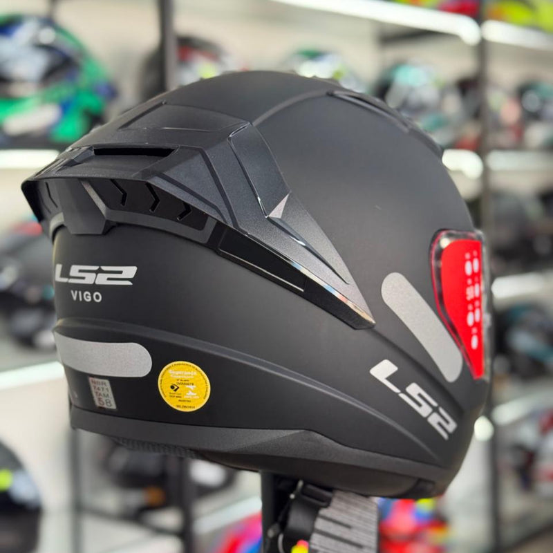 CAPACETE LS2 VIGO  FF810, MONOCOLOR PRETO FOSCO