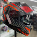 Capacete Texx KRATOS NOMADE PRETO LARANJA CINZA